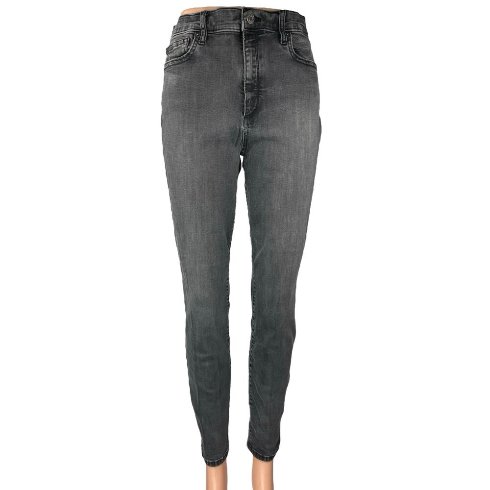 Gap Women's Black Washed High Waisted Stretch Casual Skinny Denim Jeans Size 30
